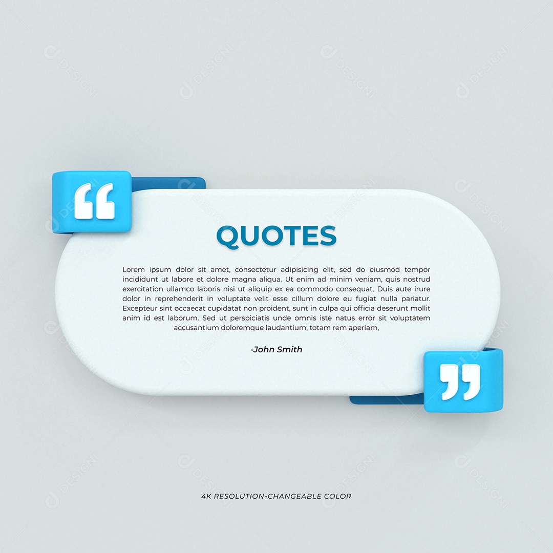 Citações para postagem Ilustração 3D para Composição PSD