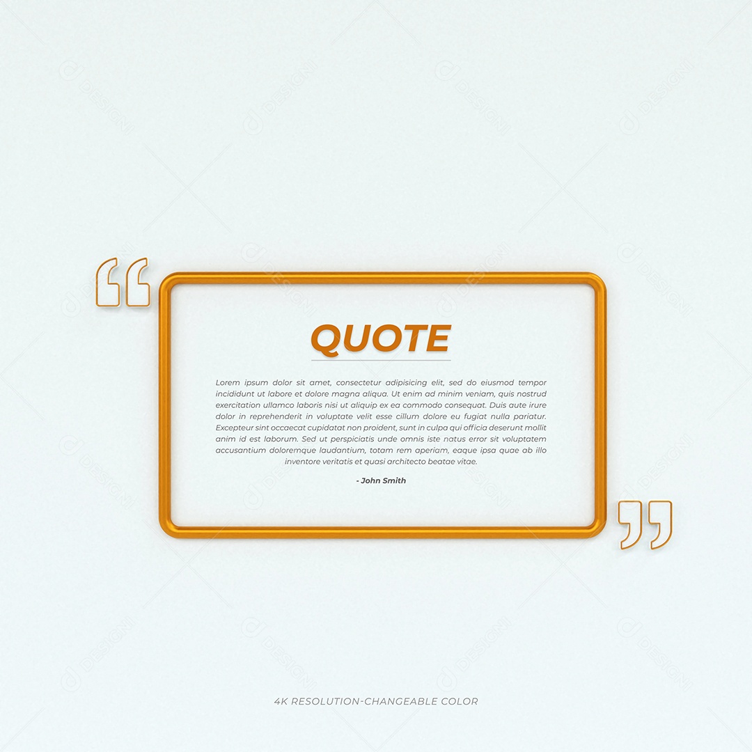 Citações para postagem Ilustração 3D Preto para Composição PSD