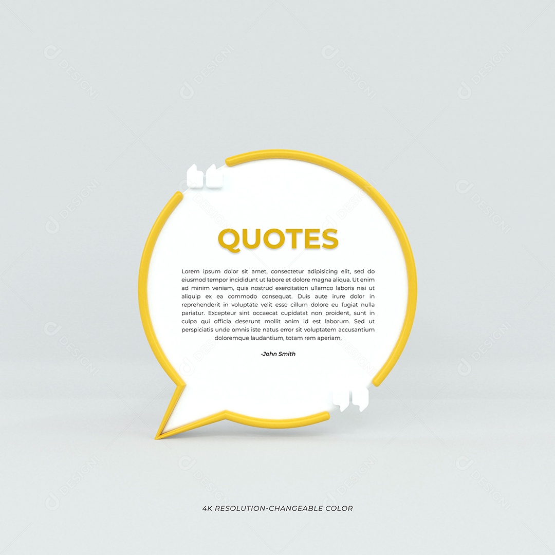 Citações para postagem Ilustração 3D para Composição PSD