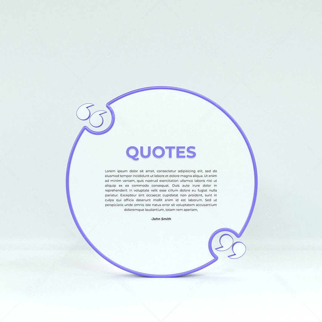 Citações para postagem Ilustração 3D para Composição PSD