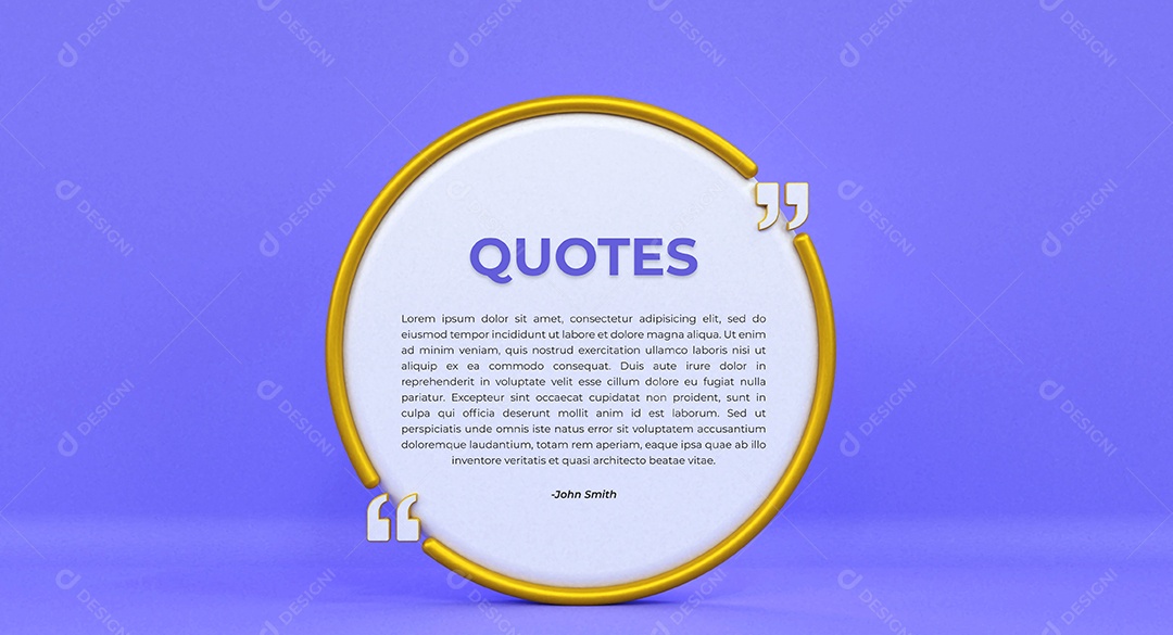 Citações para postagem Ilustração 3D para Composição PSD