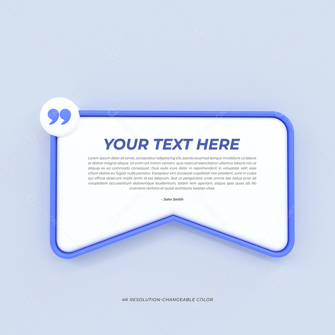 Citações para postagem Ilustração 3D para Composição PSD