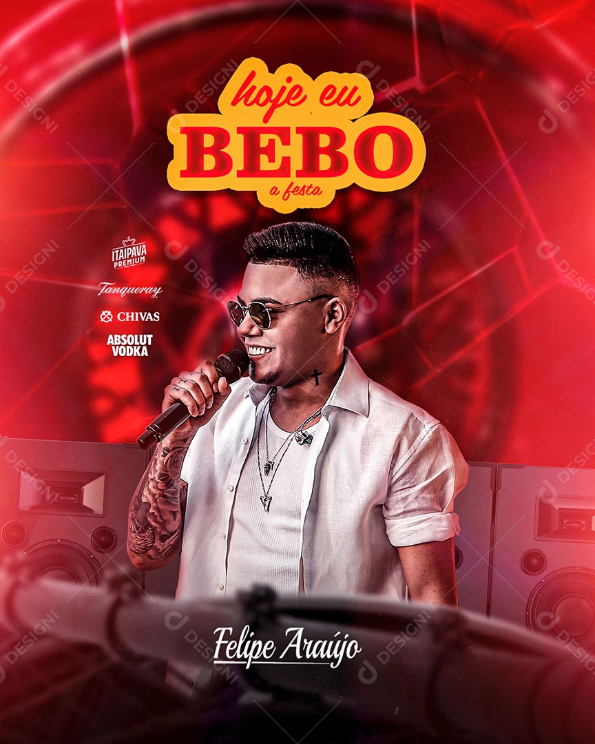 Flyer Show Felipe Araújo Social Media PSD Editável
