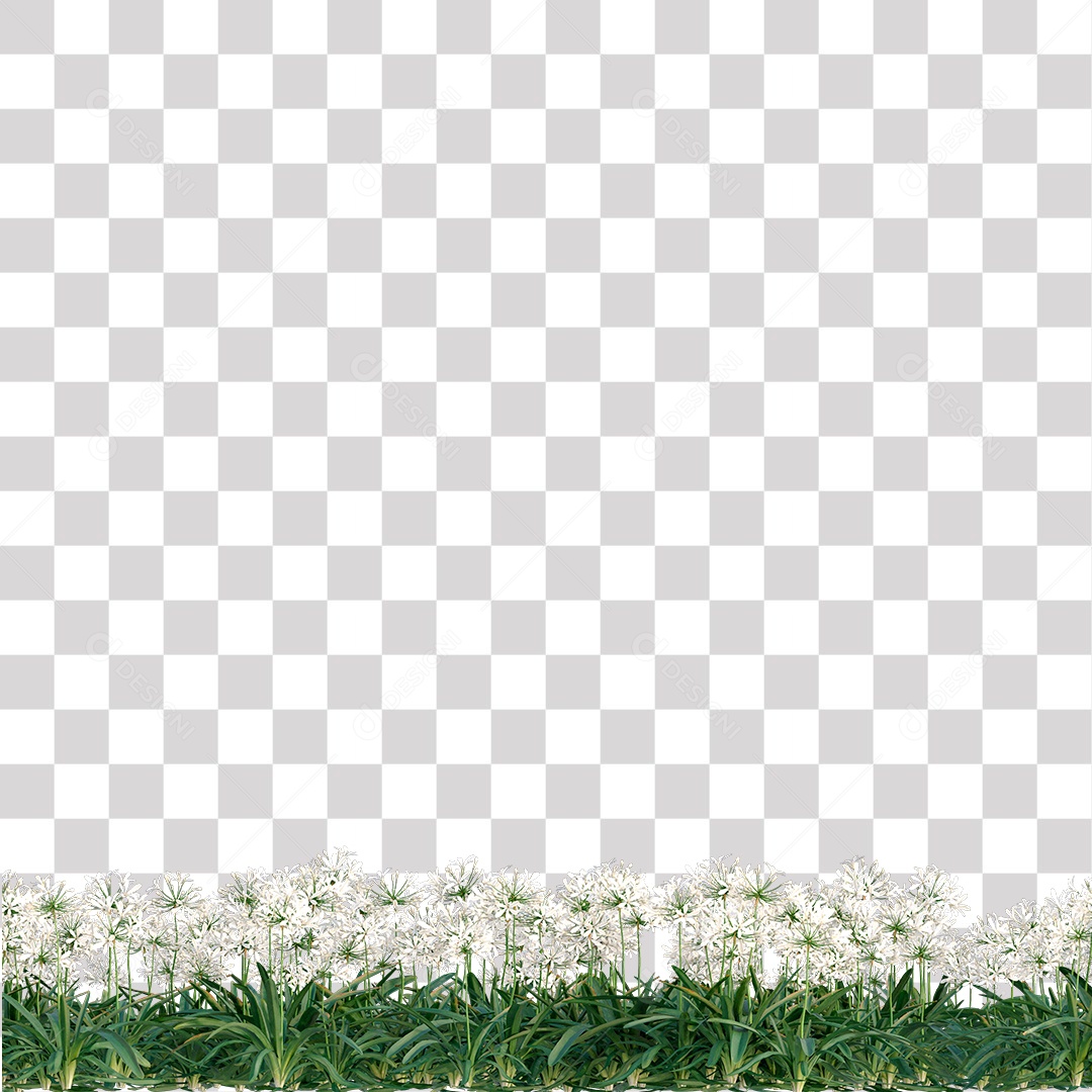 Jardim Grama Verde Flores PNG Transparente