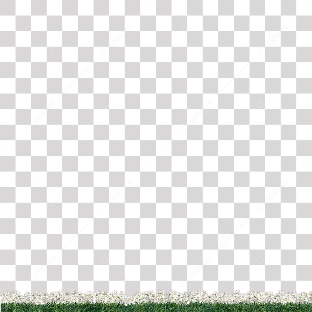 Jardim Grama Verde Flores PNG Transparente