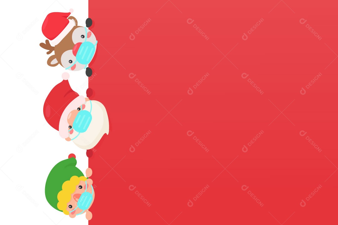 Natal Conjunto personagem natal elfo rena papai noel Ilustração vetores EPS