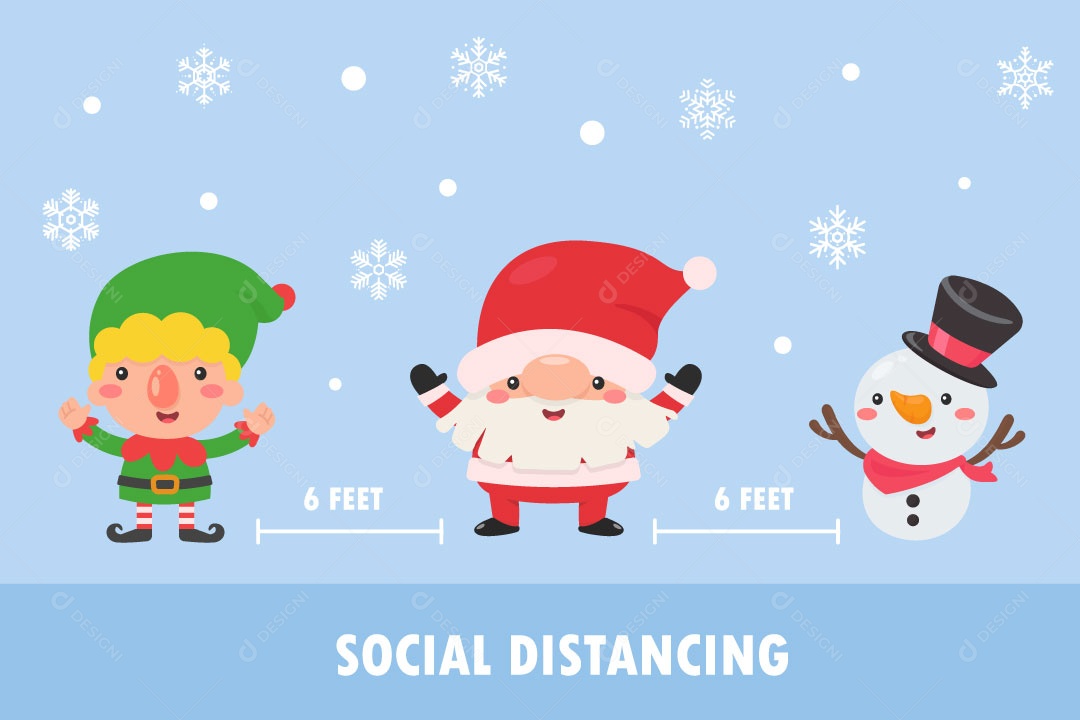 Conjutno de personagens natalino Vetores EPS