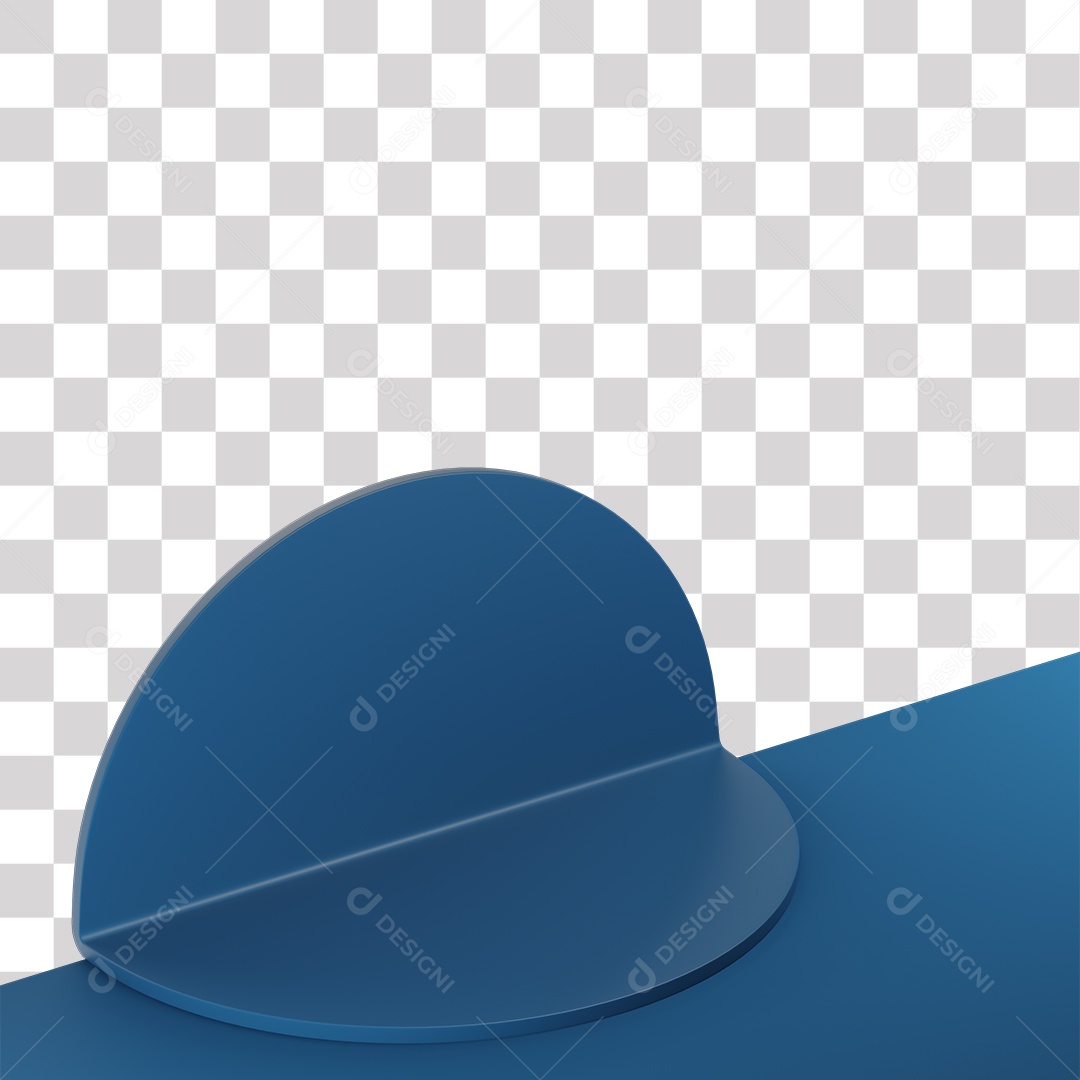 Cenário Azul Elemento 3D PNG Transparente