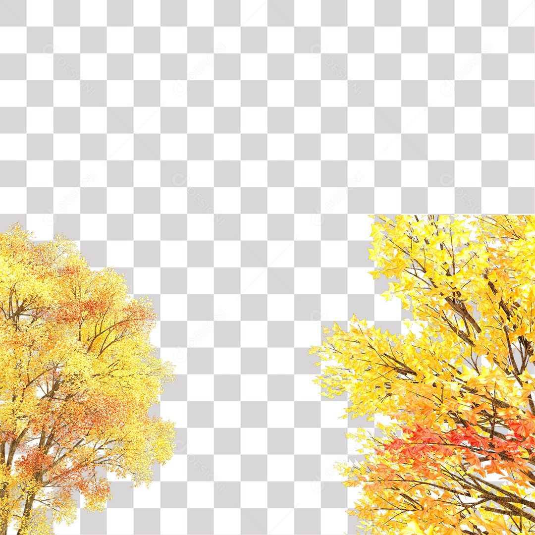 Árvores Amarela PNG Transparente