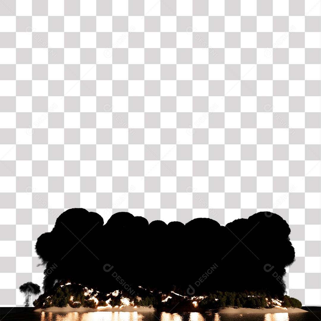 Burnt Trees Smoke Transparent PNG