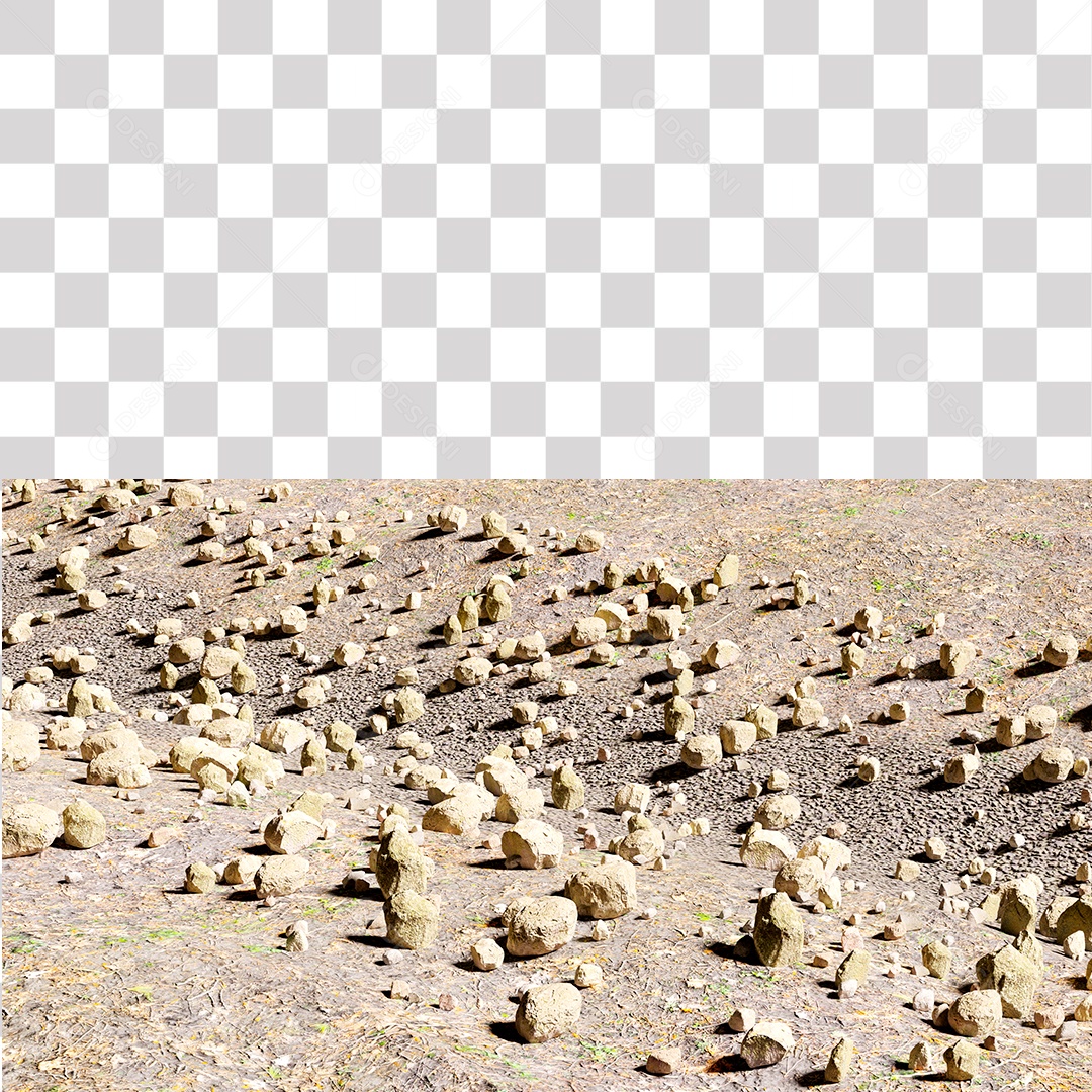 Terreno com Pedras PNG Transparente