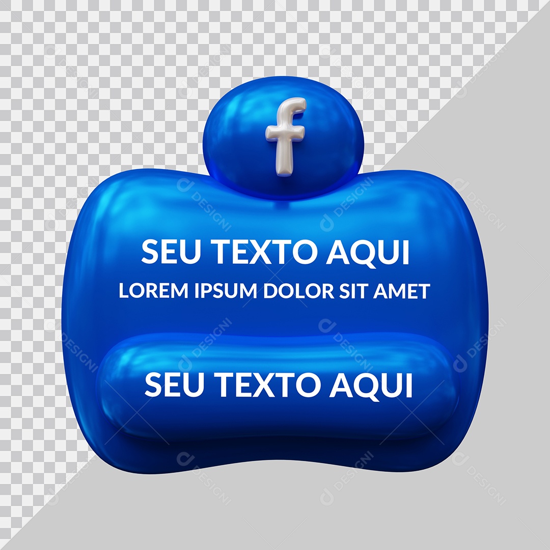 Maquete de Redes Sociais Postagem para Facebook Ilustração 3D