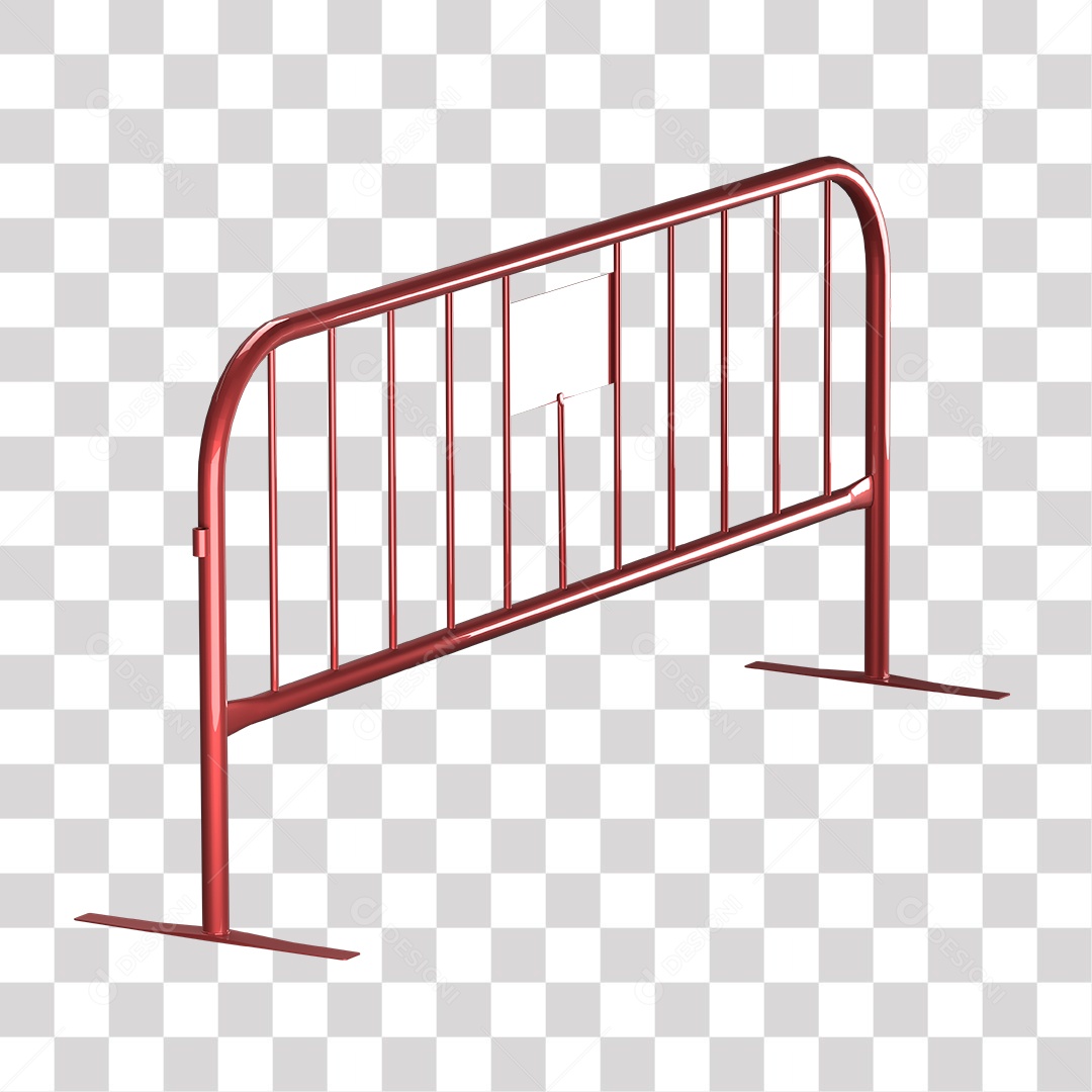 Barreira de Segurança Vermelha PNG Transparente