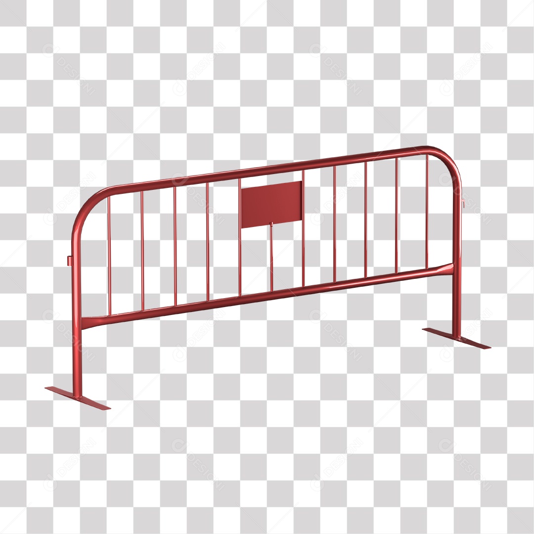 Barreira de Segurança Vermelha PNG Transparente