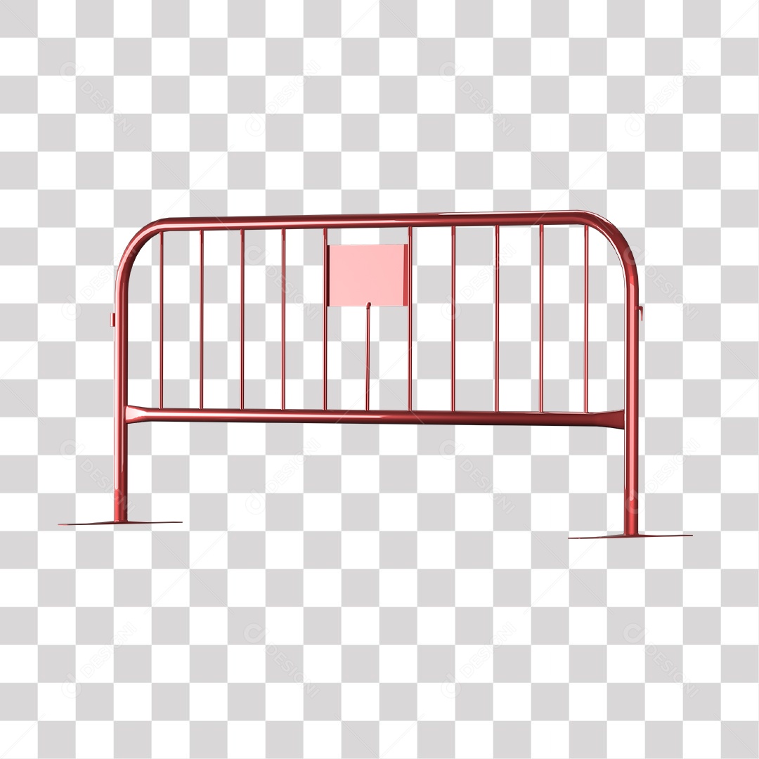 Barreira de Segurança Vermelha PNG Transparente