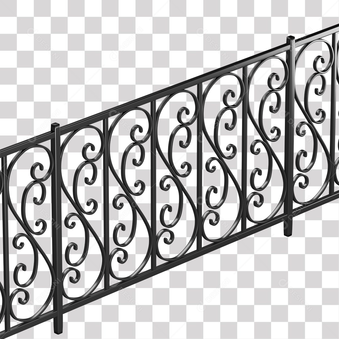 Cerca de Ferro PNG Transparente