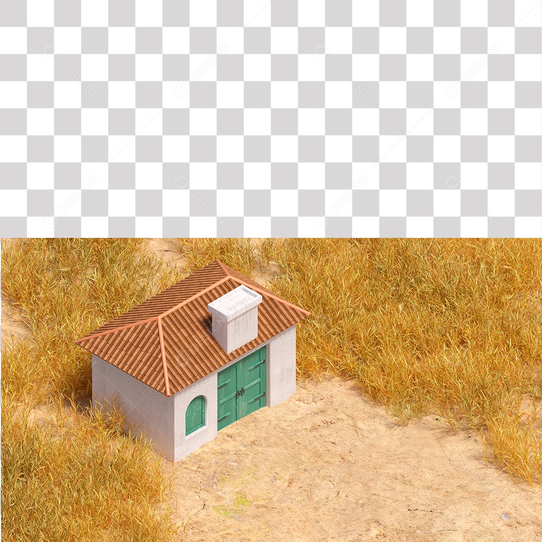 Casa na Beira da Estrada PNG Transparente
