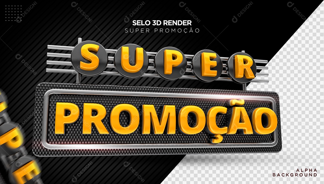 Selo 3D Para Composições Super Promoção PSD
