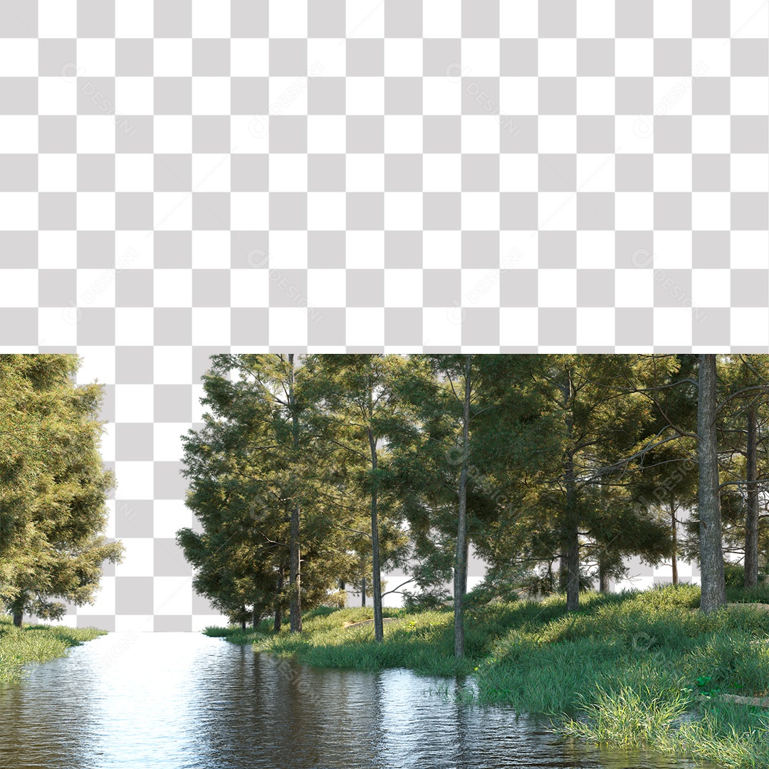 Árvore de Folha Verde Planta Córrego PNG Transparente