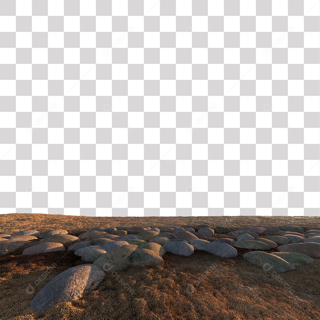 Terreno com Pedras PNG Transparente