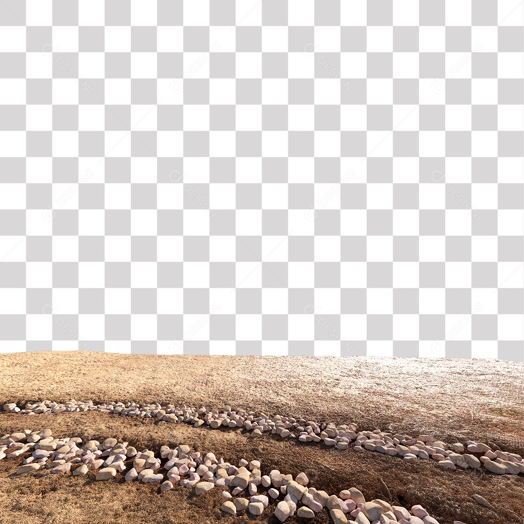 Terreno com Pedras PNG Transparente