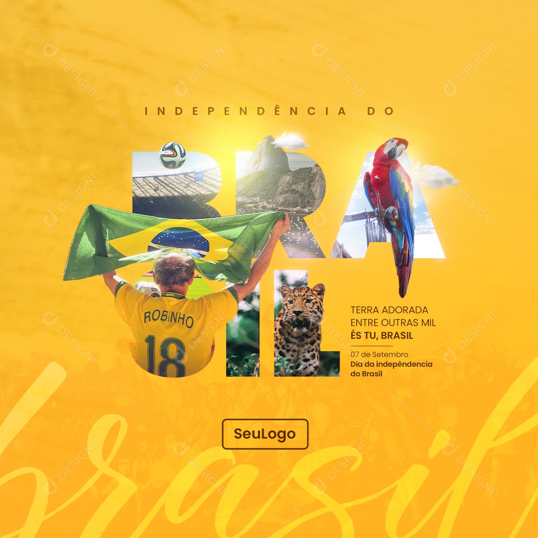 Dia da Independência do Brasil 07 de Setembro Social Media PSD Editável