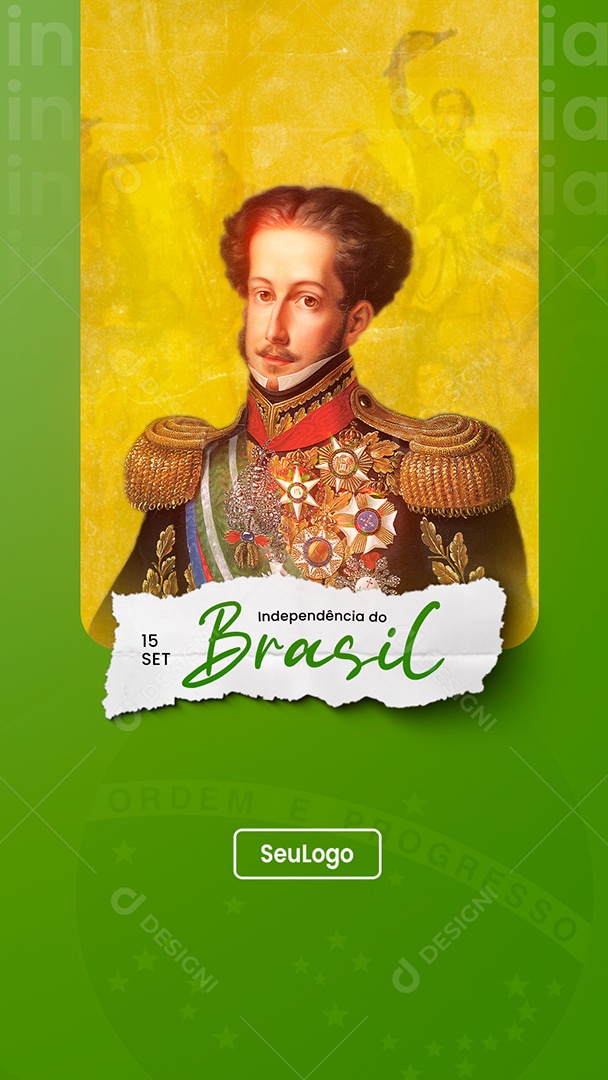 Dia da 07 de Setembro Independência do Brasil Social Media PSD Editável
