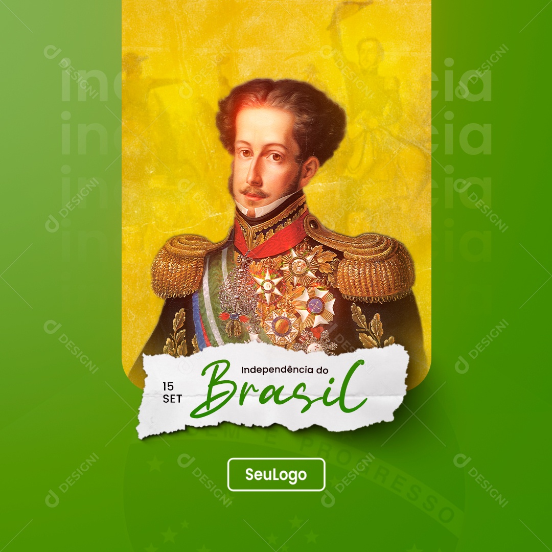 Dia da 07 de Setembro Independência do Brasil Social Media PSD Editável