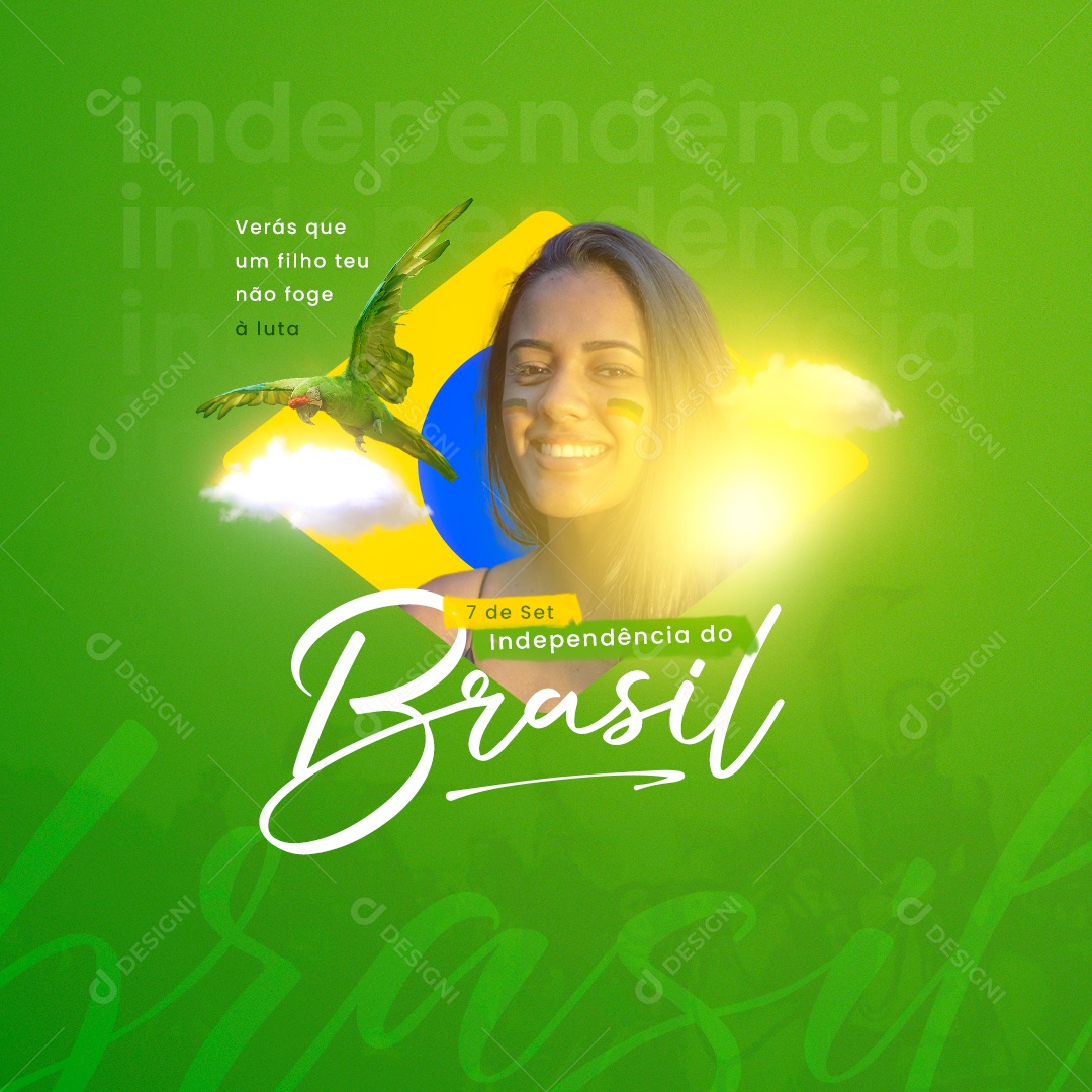 Independência do Brasil Dia da 07 de Setembro Social Media PSD Editável