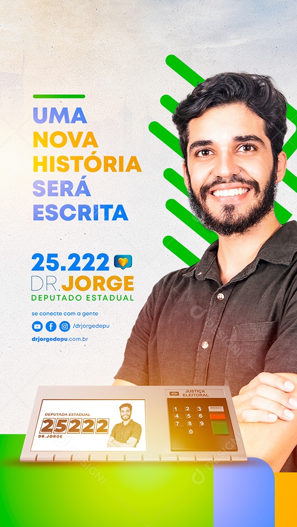 Story Uma nova história será escrita Política Social Media PSD Editável