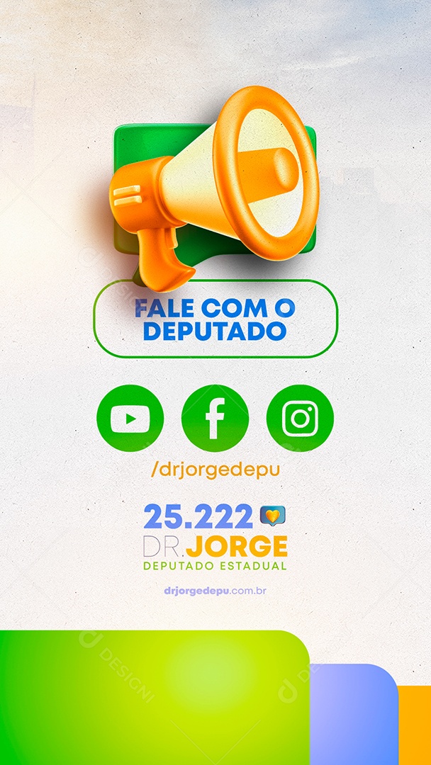 Story Fale com o Deputado Política Social Media PSD Editável