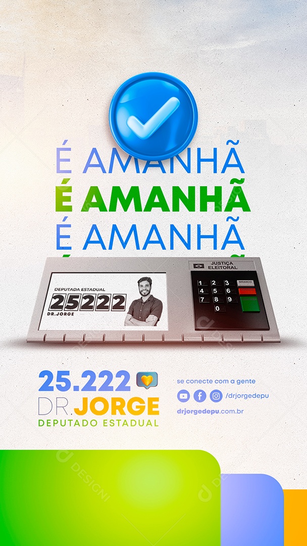 Story É Amanhã é Amanhã Política Social Media PSD Editável