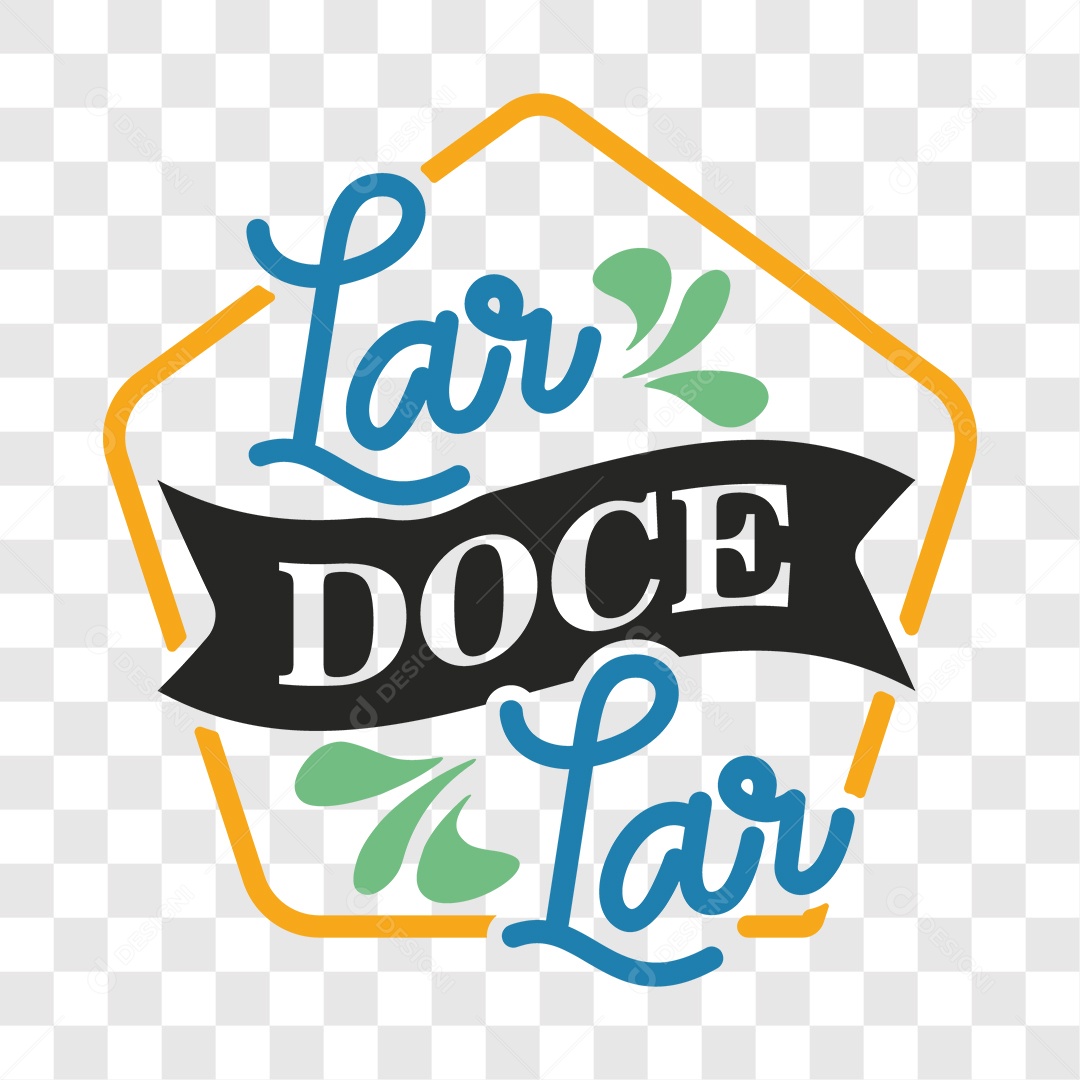 Lettering Lar Doce Lar EPS + PNG