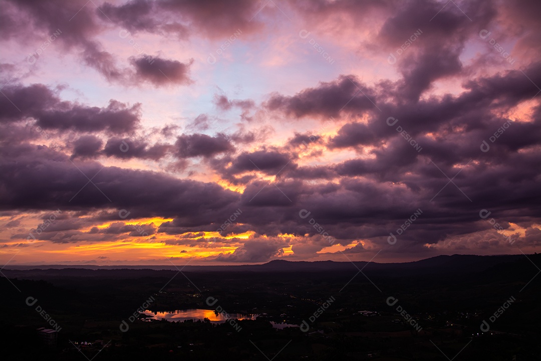 Sky landscape during twilight or sunset.