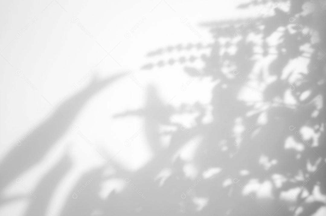 Folhas tropicais realistas e orgânicas sobreposição de sombra natural