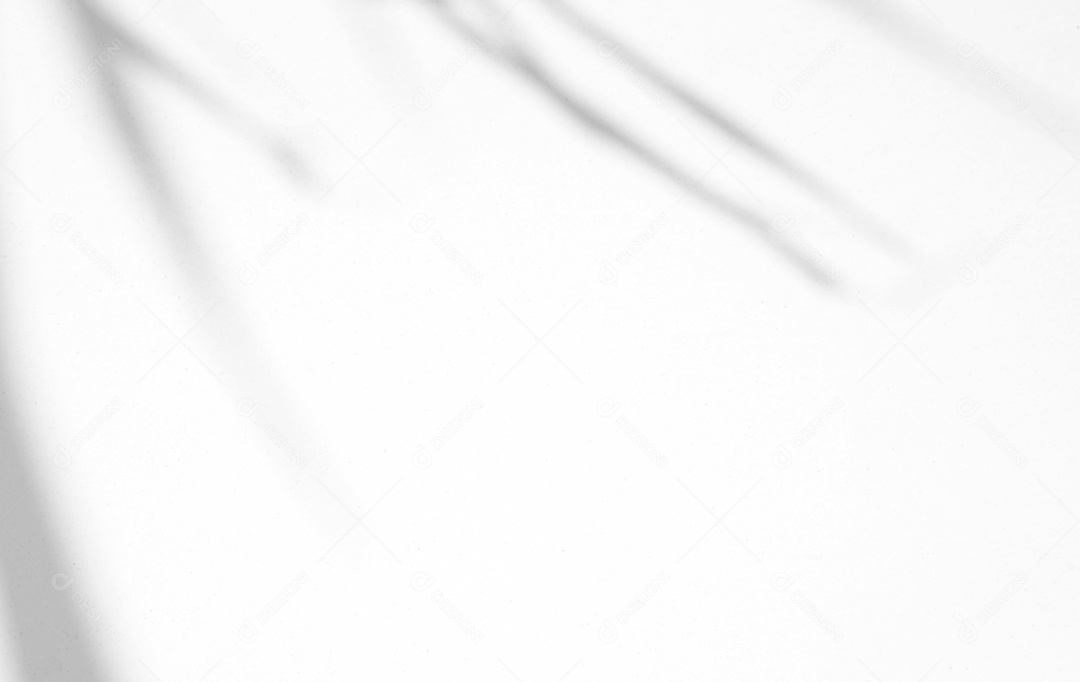 Sobreposição de sombra natural em fundo de textura branca