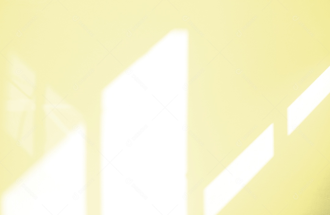 Efeito de sobreposição de sombra natural da janela no fundo de textura amarela