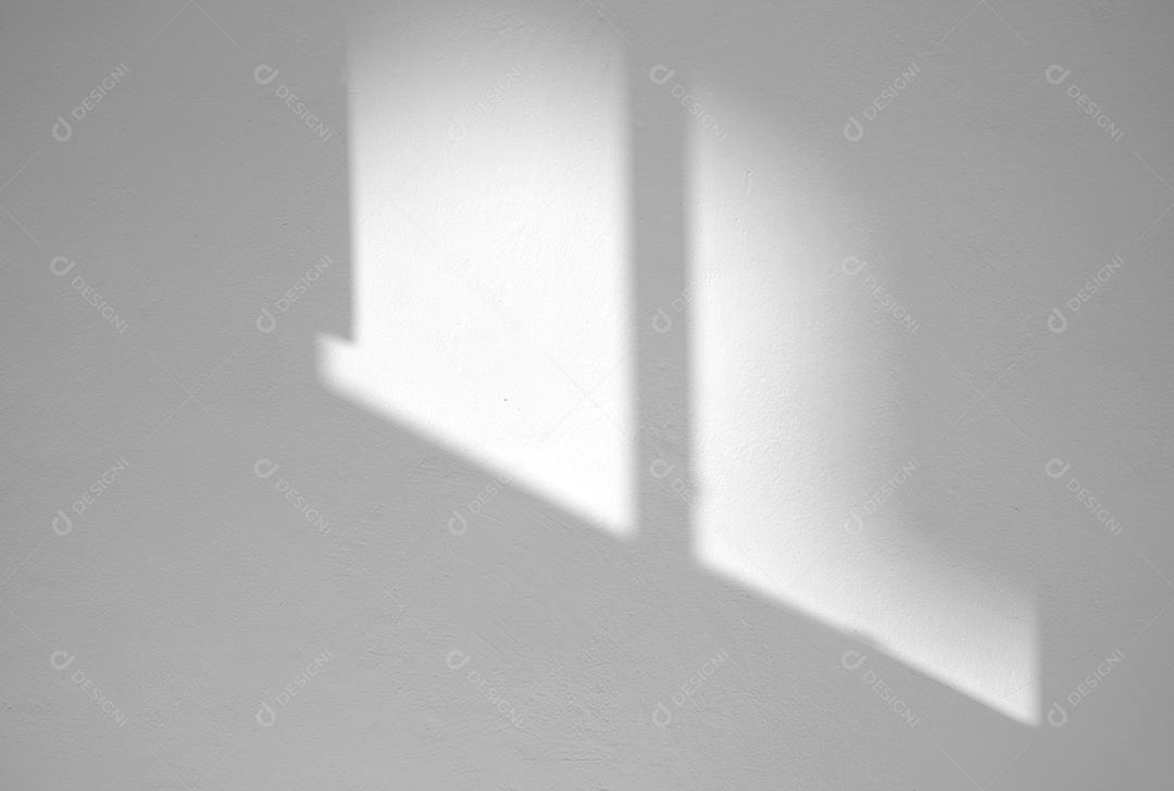 Efeito de sobreposição de sombra natural da janela no fundo de textura branca
