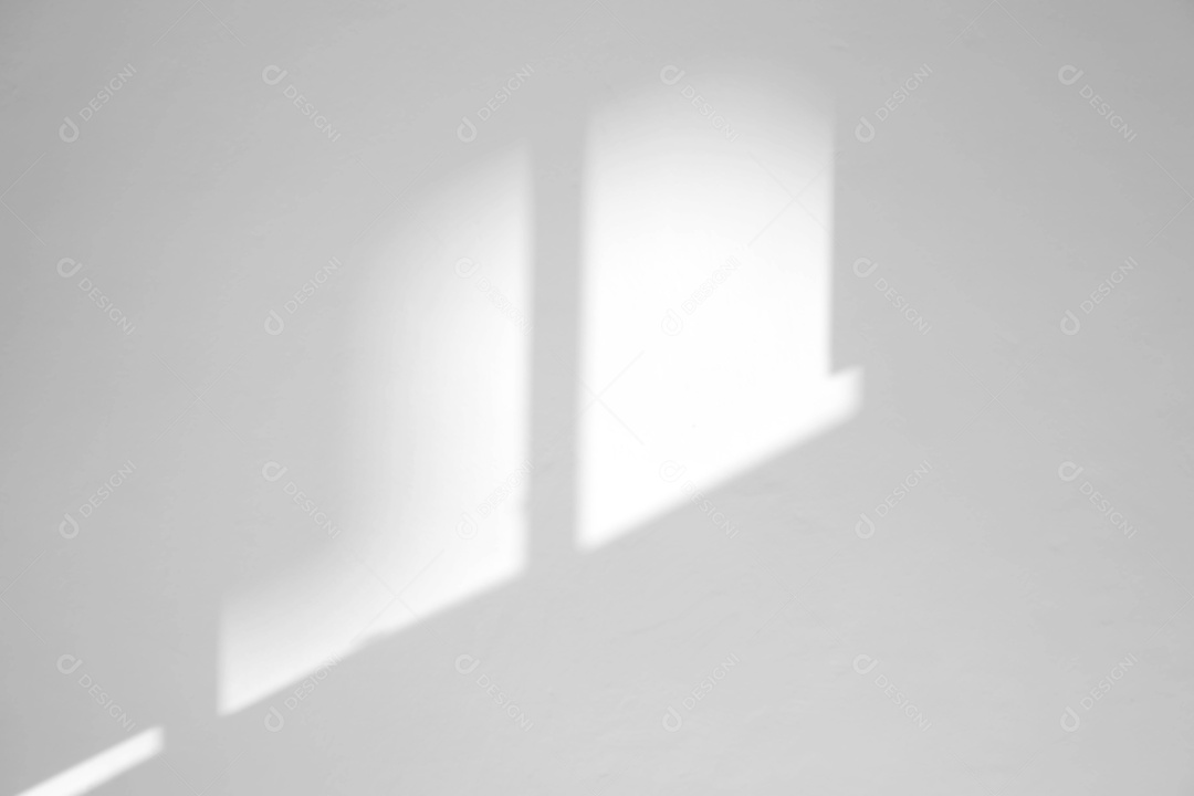 Efeito de sobreposição de sombra natural da janela no fundo de textura branca