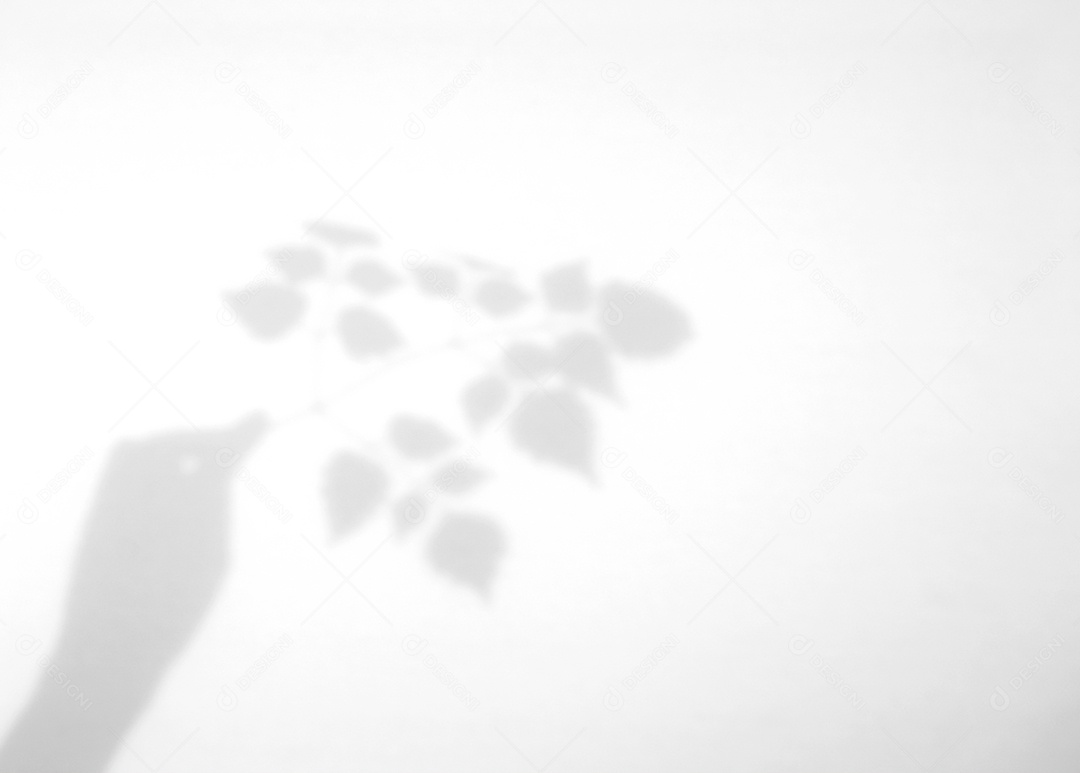 Mão realista segurando folhas orgânicas planta sombra natural