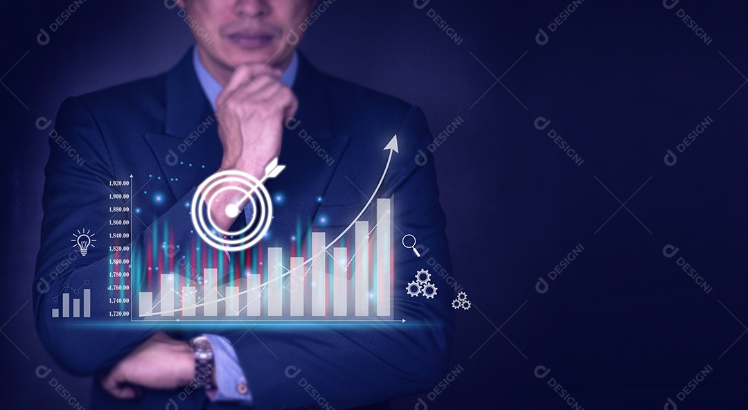 alvo de negócios e objetivo no conceito de ano novo 2023, segurando a mão