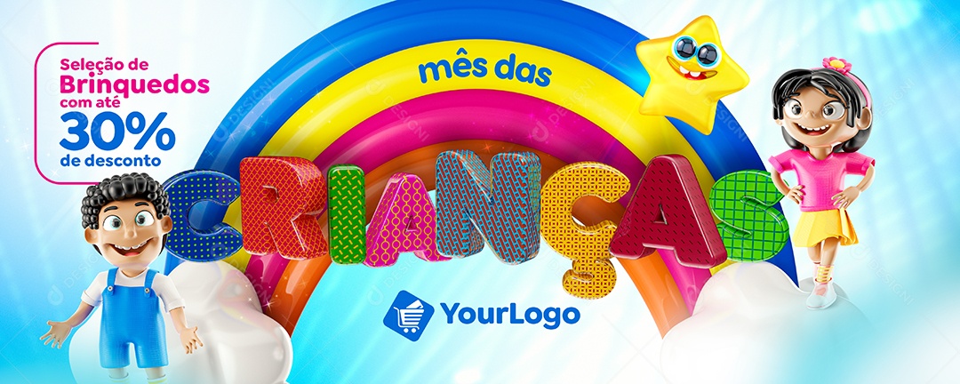 Mês Das Crianças Data Comemorativa Social Media PSD Editável