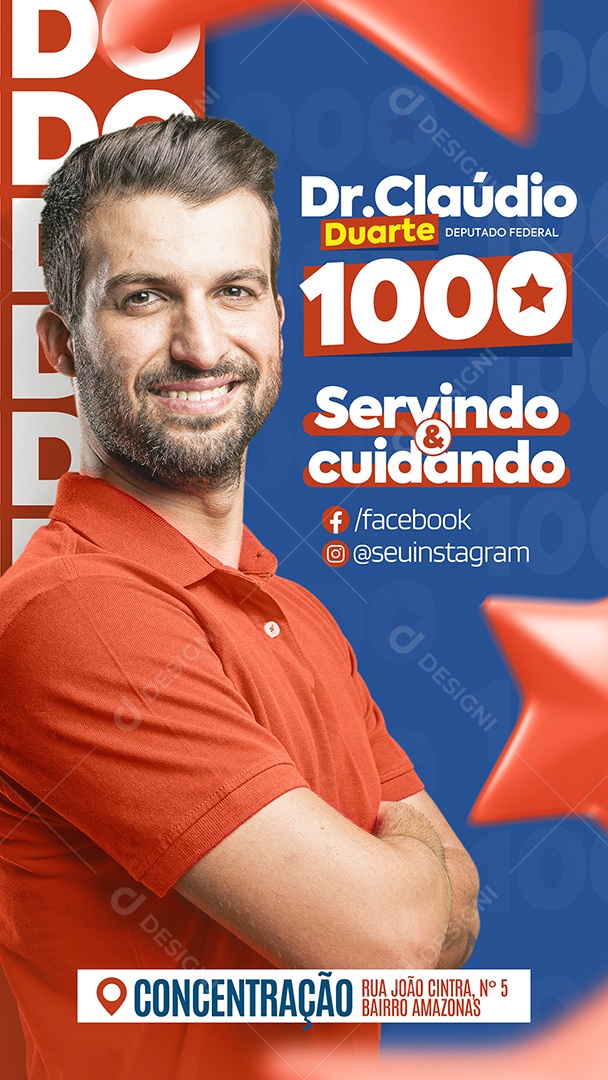 Grande Reunião Hoje Deputado Federal Politica Social Media PSD Editável