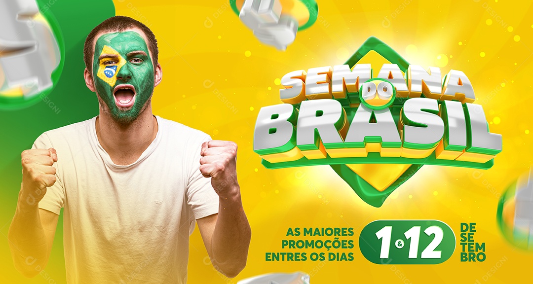 Semana Do Brasil As Maiores Promoções Social Media PSD Editável