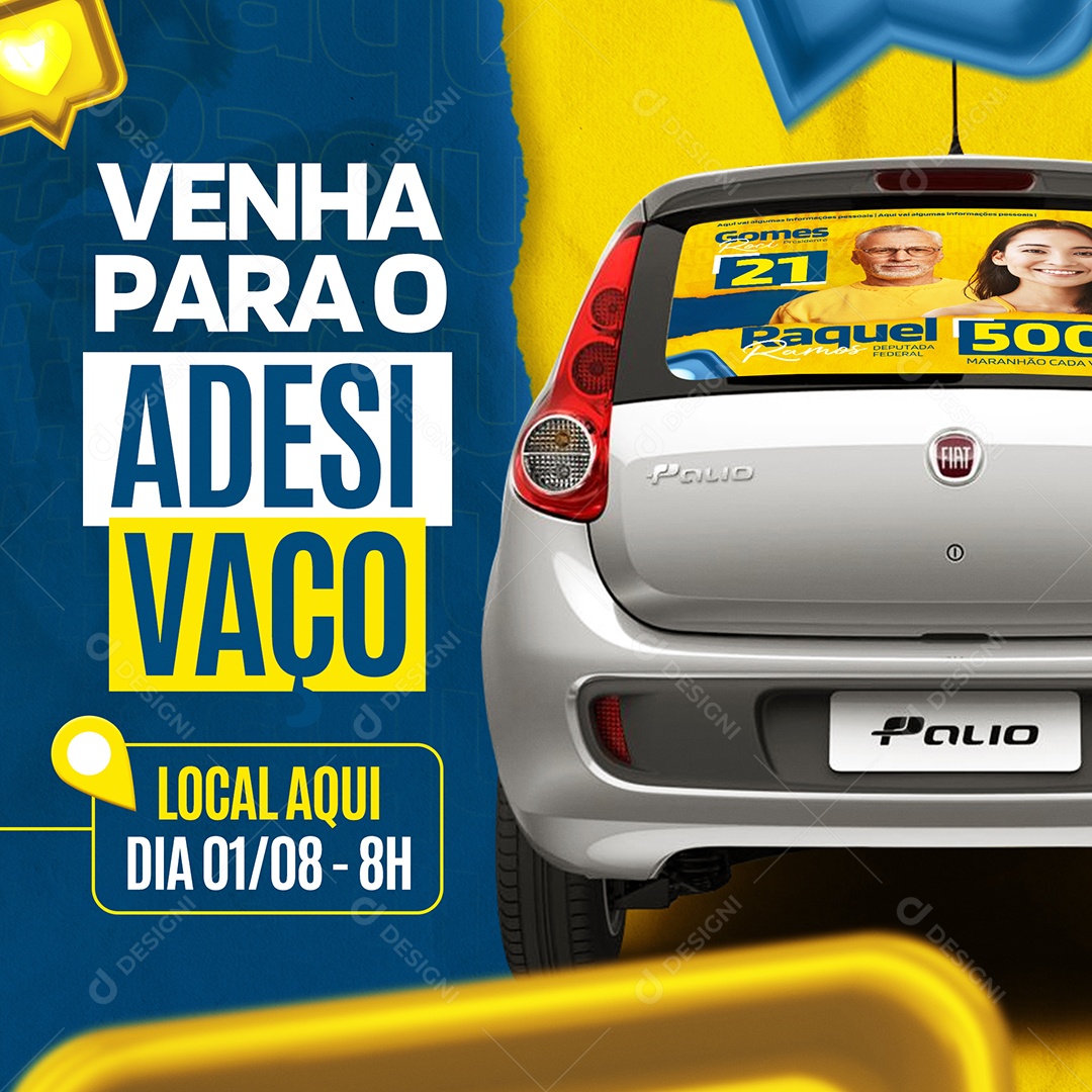 Adesivação Deputado Federal Politica Social Media PSD Editável