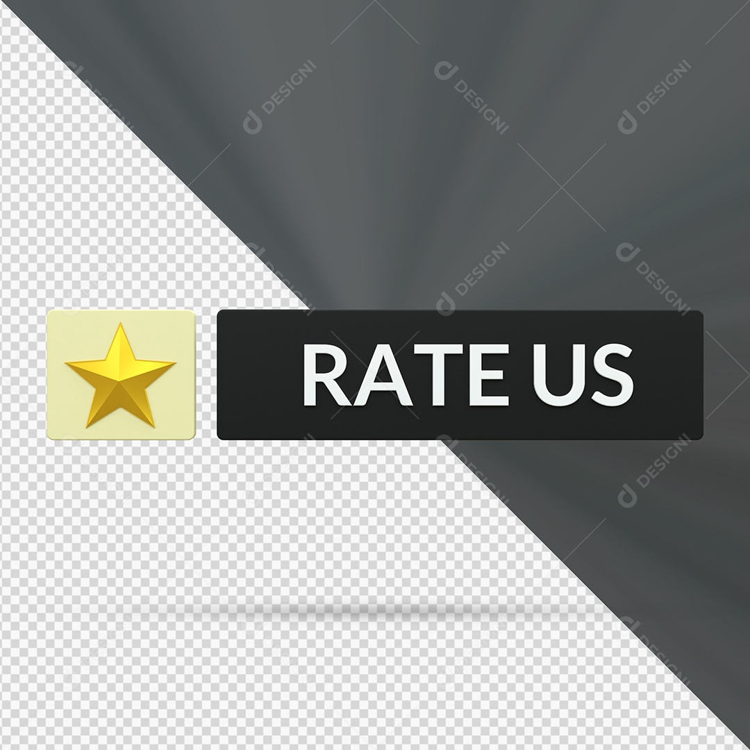 Ícone de Estrela de Satisfação Elemento 3D para Composição PSD