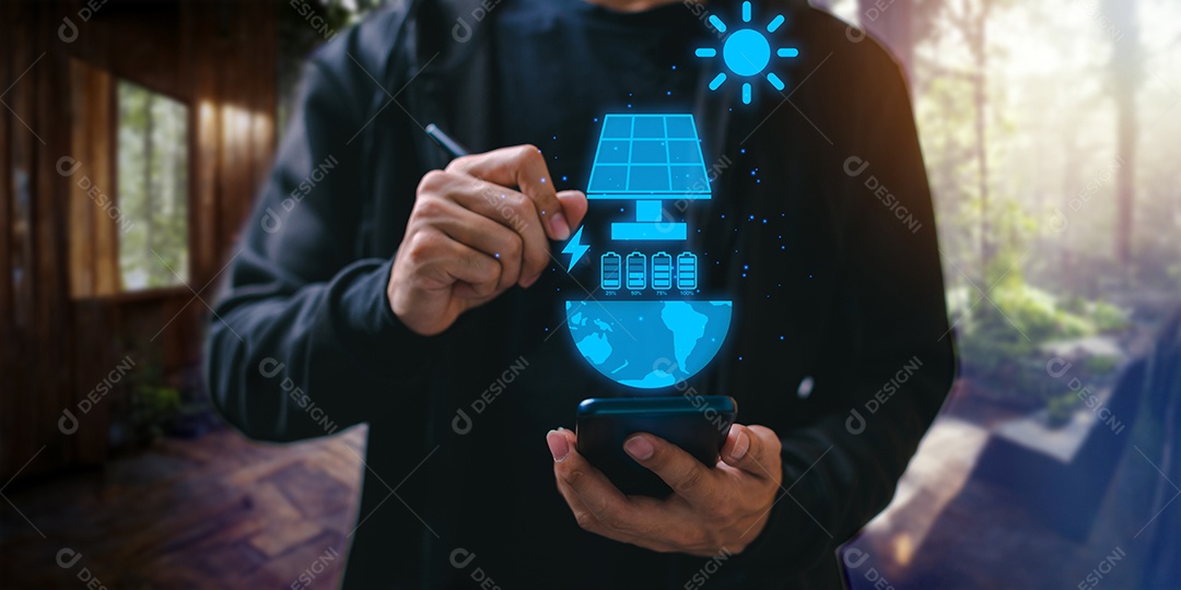 Geração e uso de eletricidade a partir de energia natural Energia solar, energia eólica, energia hidrelétrica