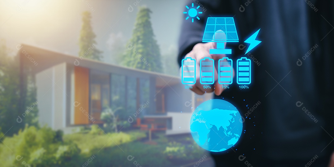 Geração e uso de eletricidade a partir de energia natural Energia solar, energia eólica, energia hidrelétrica