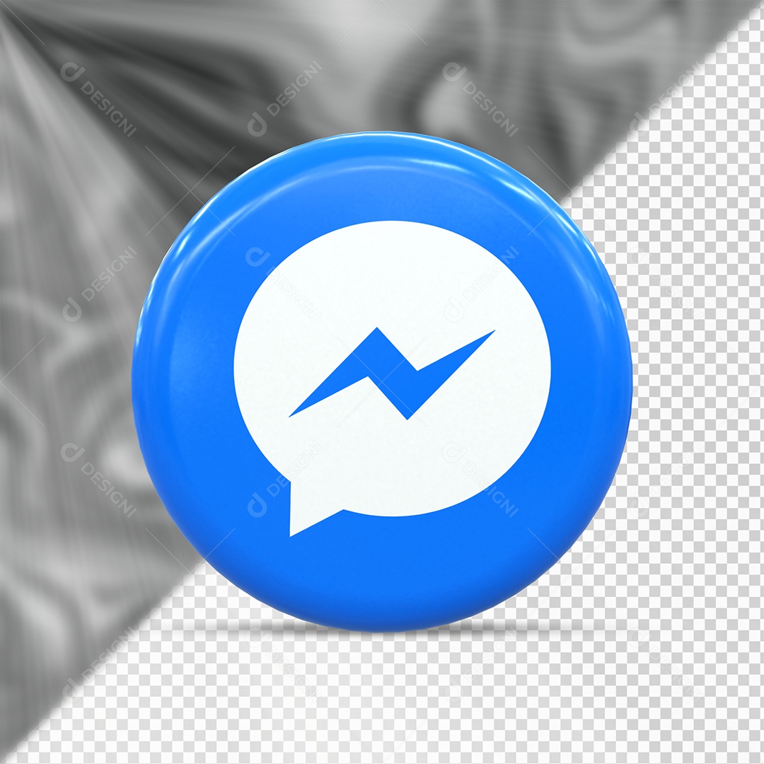 Messenger Elemento 3D Para Composição PSD