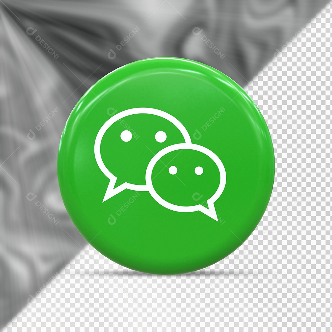 Line Verde Ícone 3D  Para Composição PSD